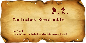 Marischek Konstantin névjegykártya